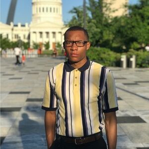 Multi color blue polo shirt